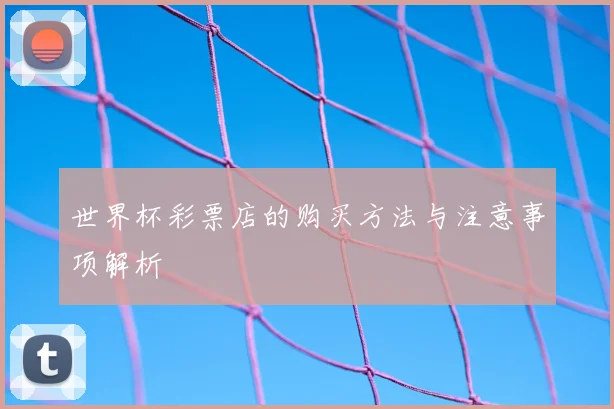 世界杯彩票店的购买方法与注意事项解析